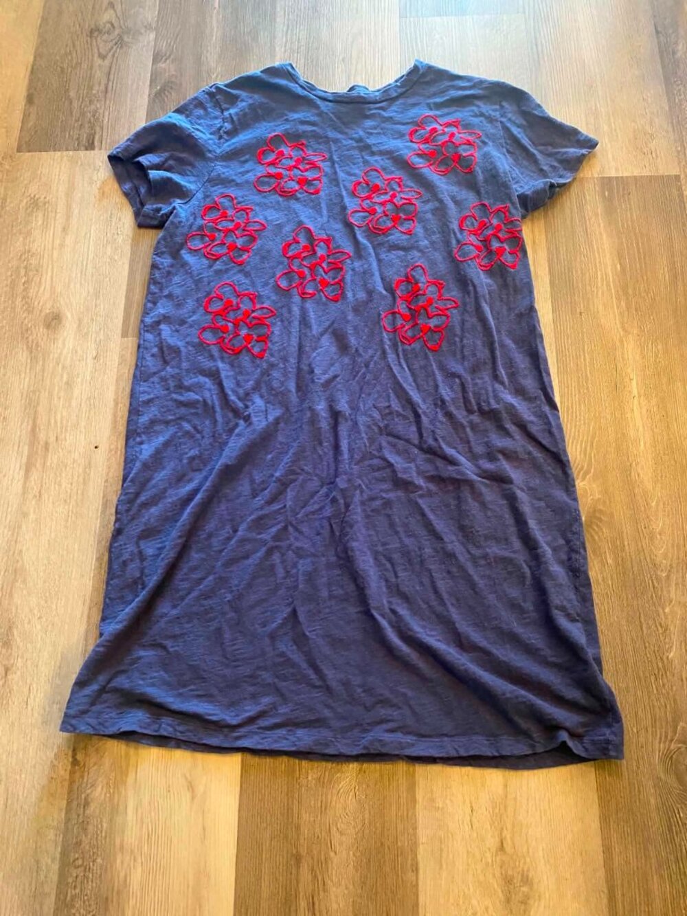 Philosophy Dress with Red Embroidered Flowers Size XL
